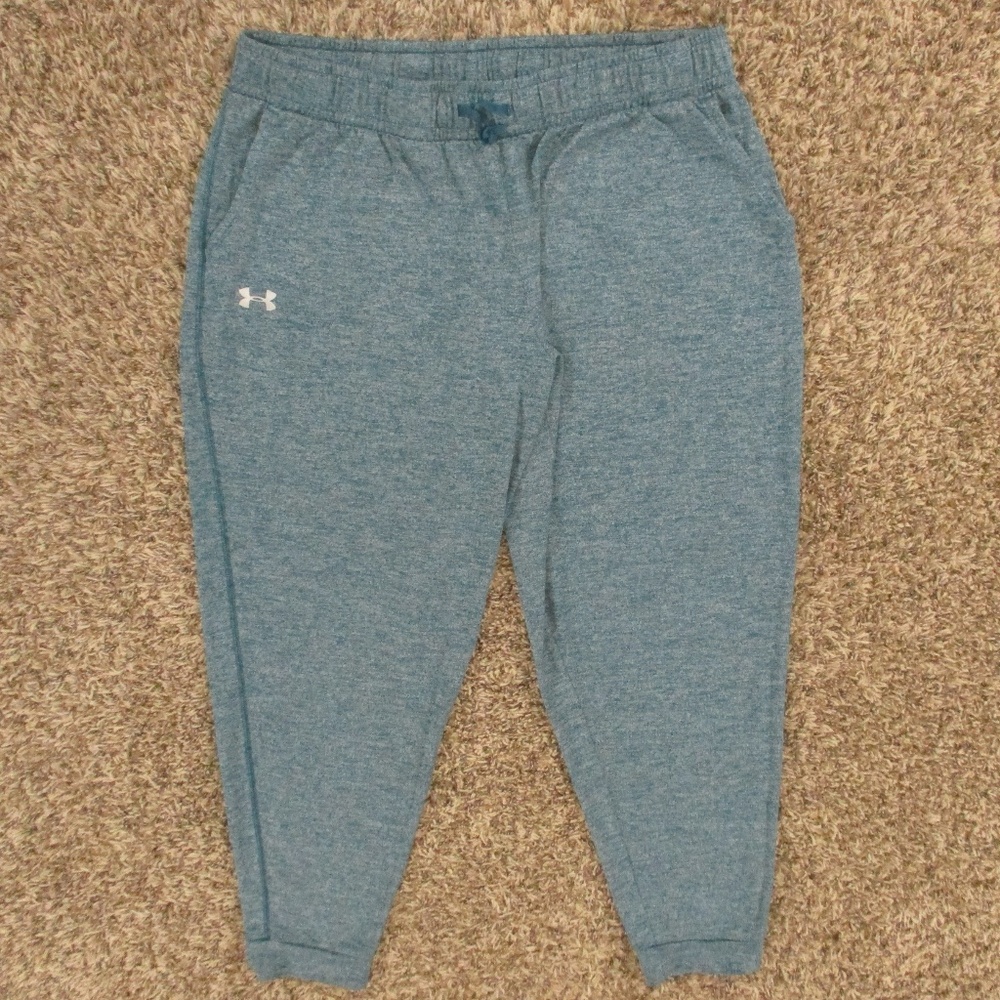 Under Armour Blue and Green Joggers with Elastic Cuffs